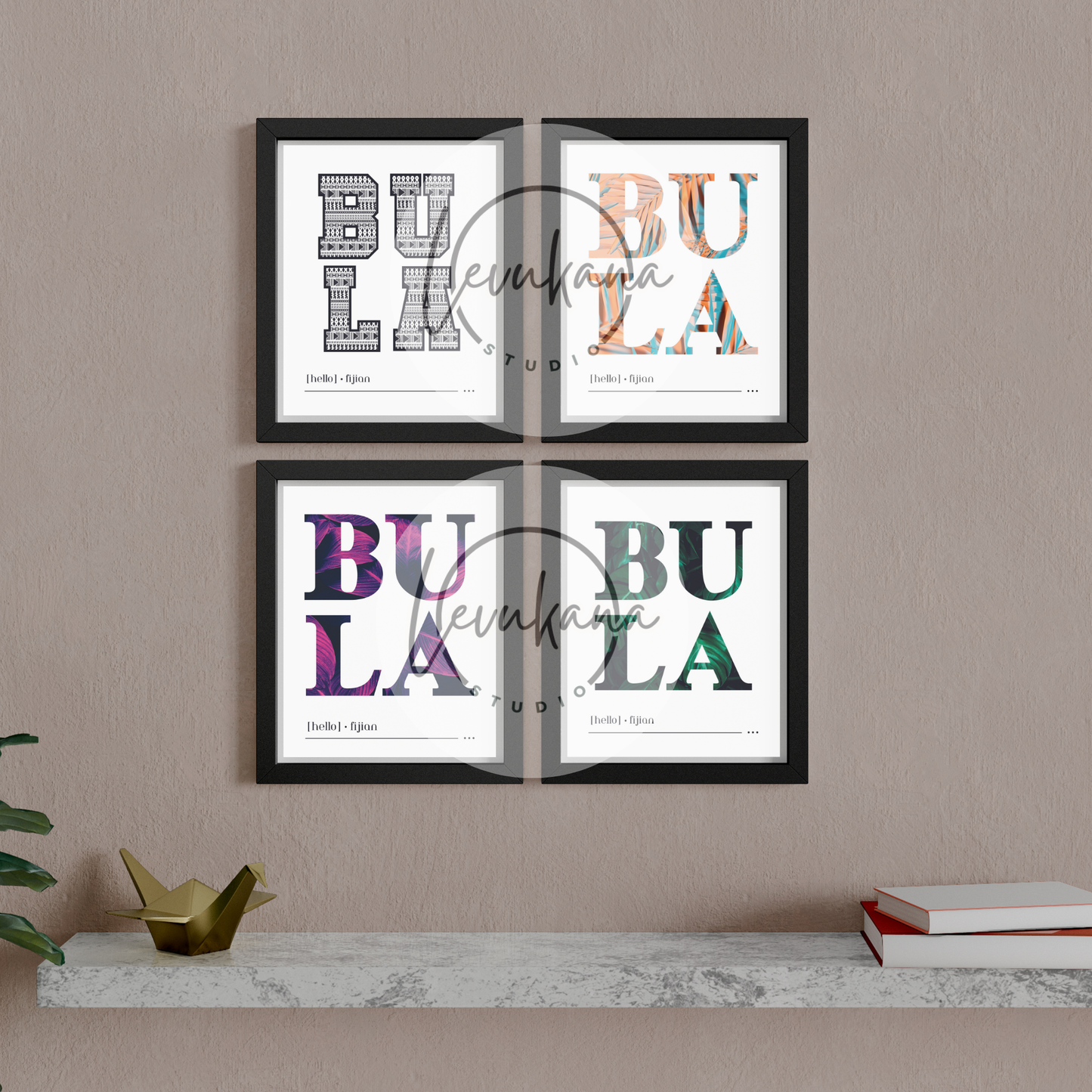 Bula (Hello) Fijian Poster - Deep Blue Sea