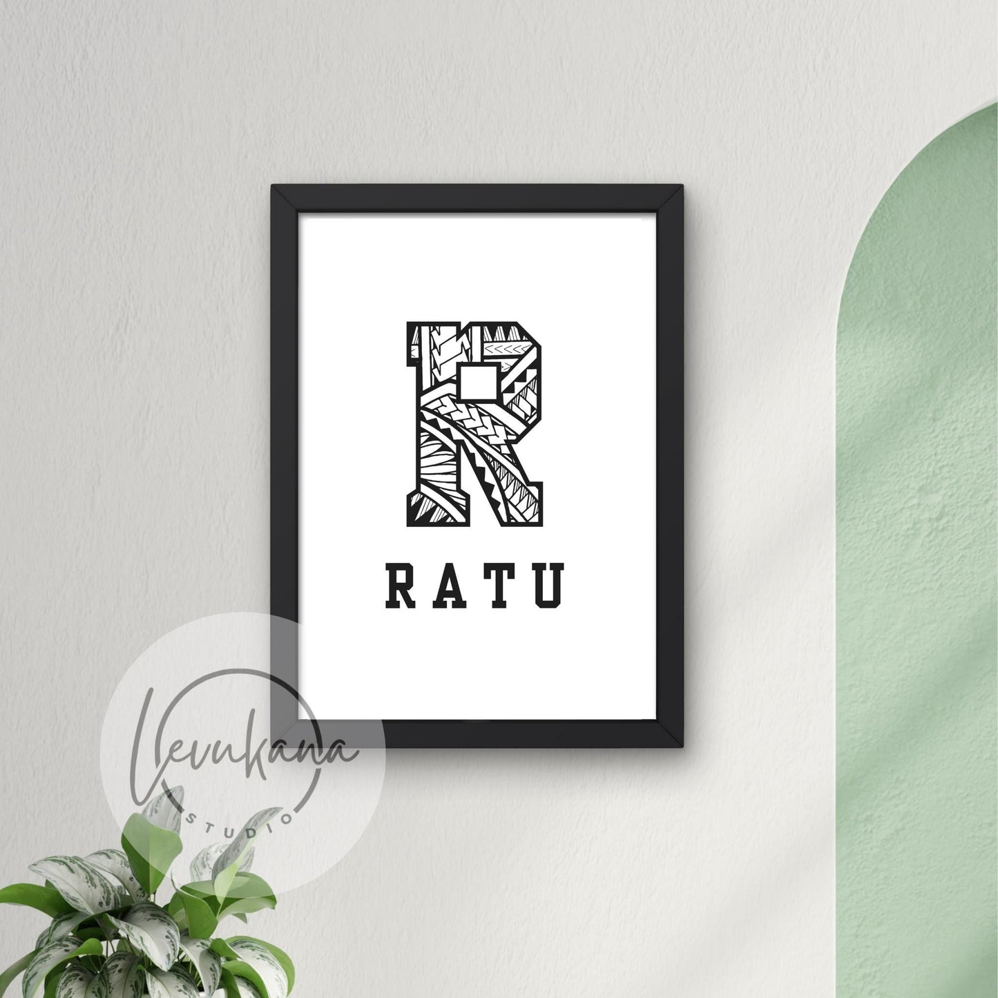 RATU Fijian Name Sign Print
