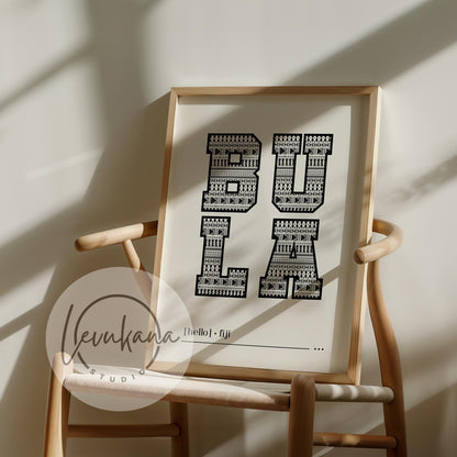 Bula (Hello) Fiji Printable