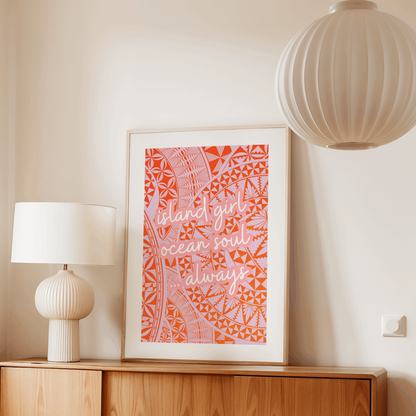 Island Girl Ocean Soul Print