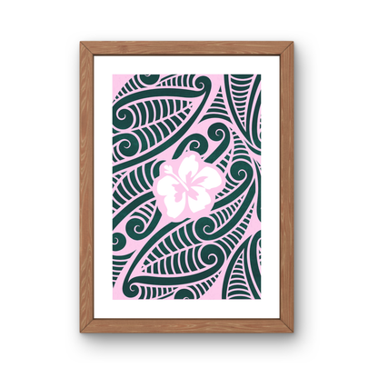 Maori Hibiscus Print