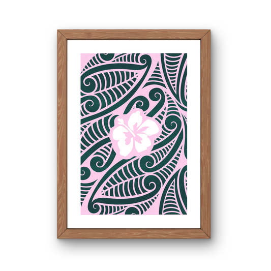 Maori Hibiscus Print