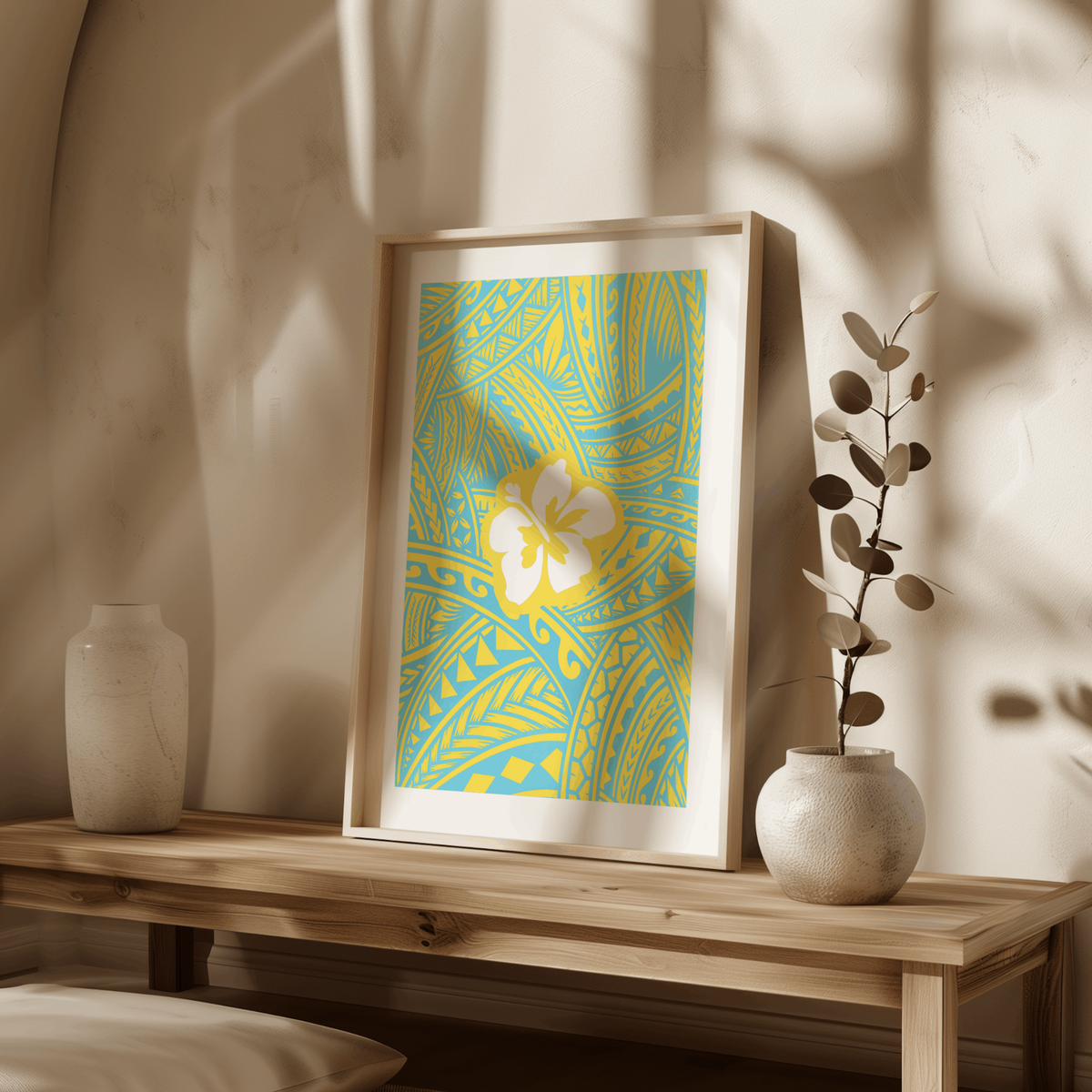 Polynesian Hibiscus Print
