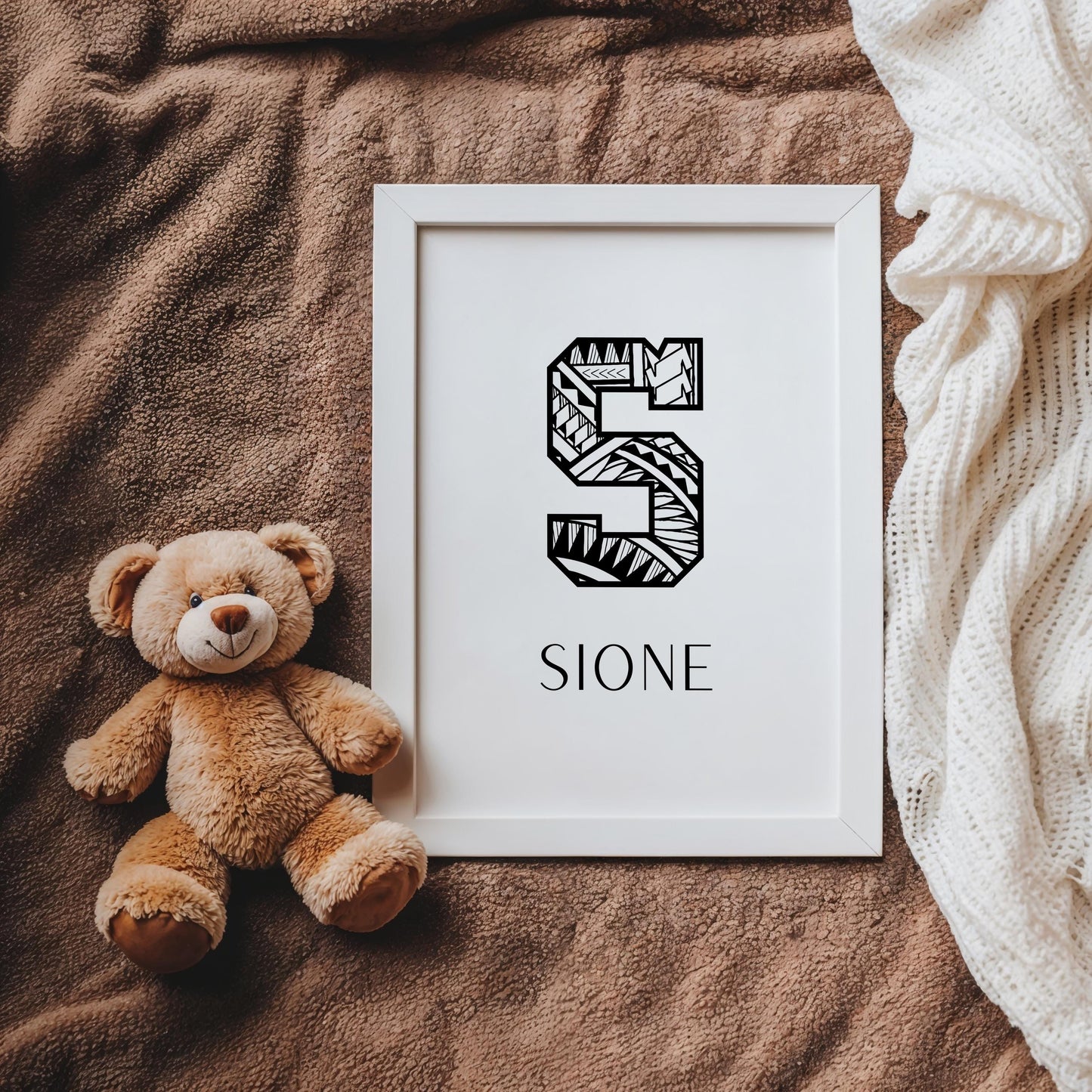 SIONE Polynesian Name Sign Print