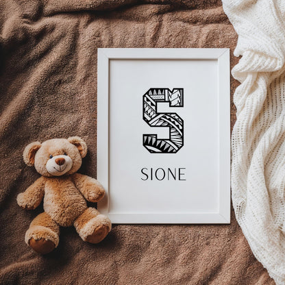 SIONE Polynesian Name Sign Print