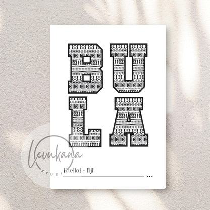 Bula (Hello) Fiji Printable