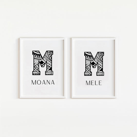 MELE Name Wall Art - Polynesian