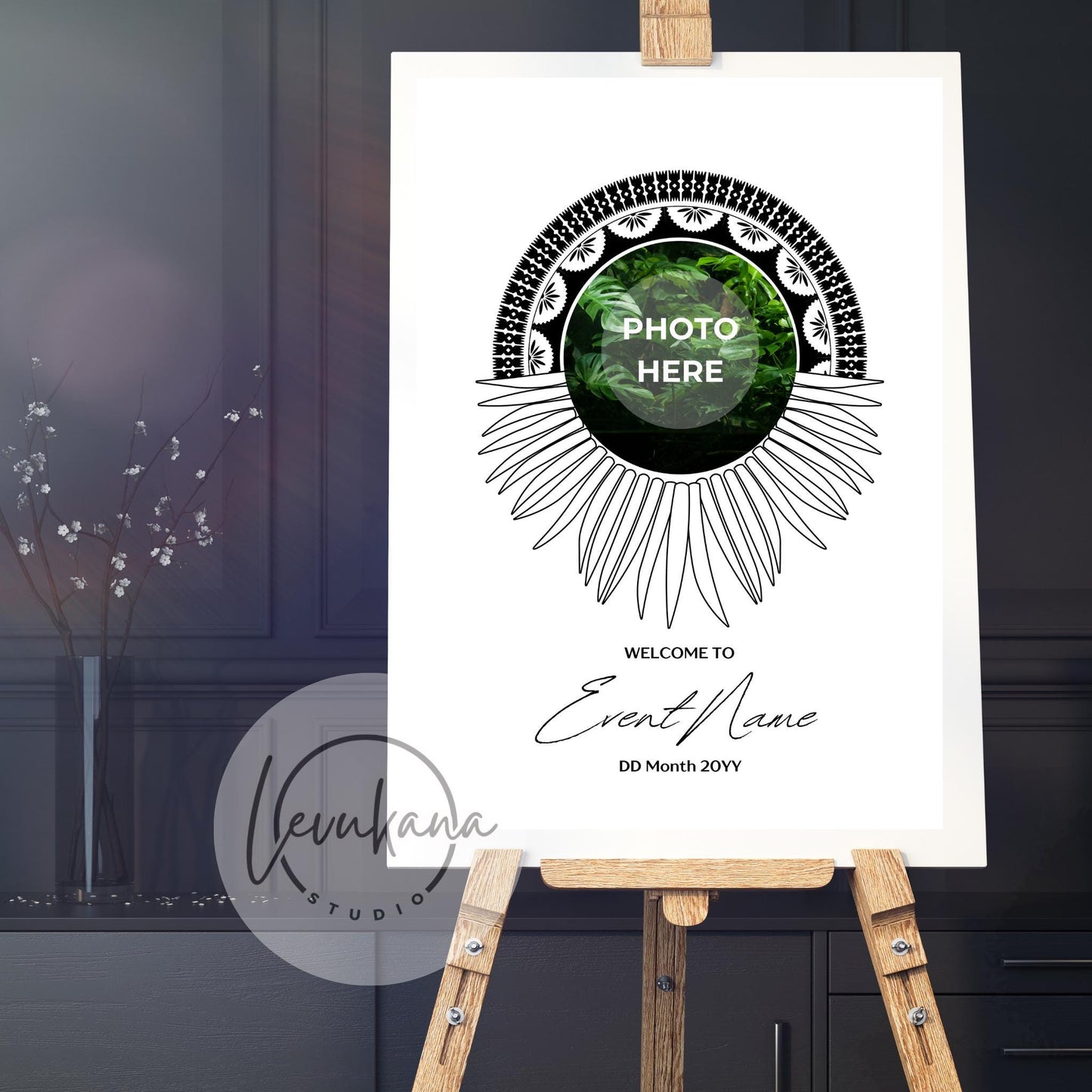 Personalised Fiji Whale Tooth Event Sign