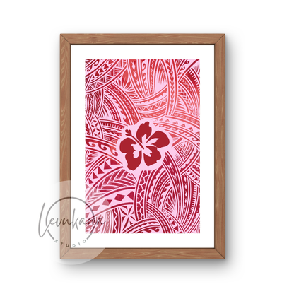 Polynesian Hibiscus Print
