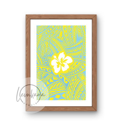 Polynesian Hibiscus Print