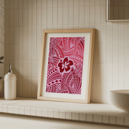 Polynesian Hibiscus Print