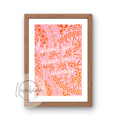 Island Girl Ocean Soul Print