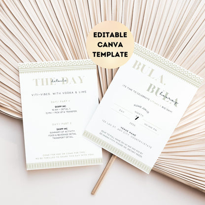 Bula, Bula Hooray Bridal Shower Editable Invitation | Canva Template