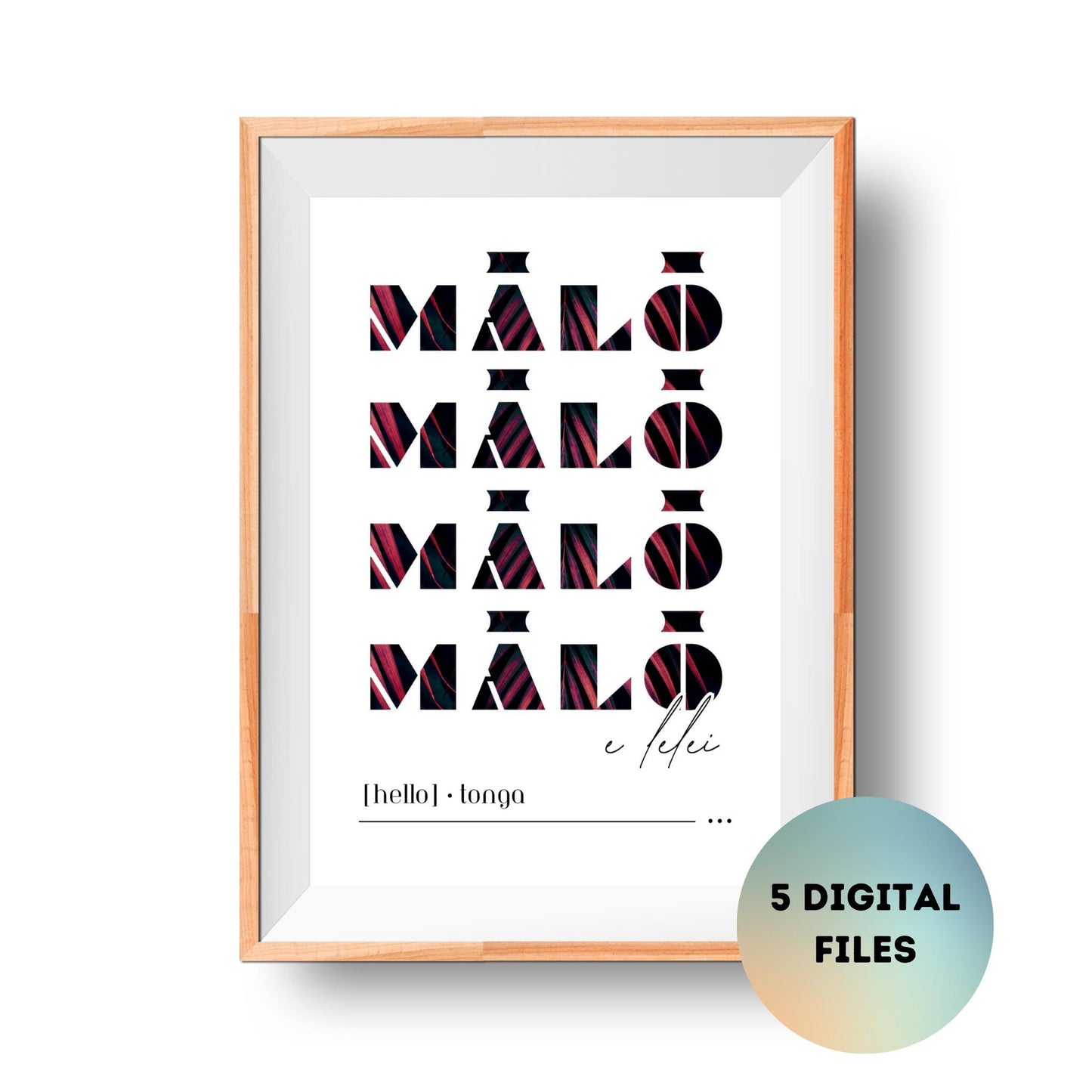 Tonga MALO E LELEI (Hello) Print