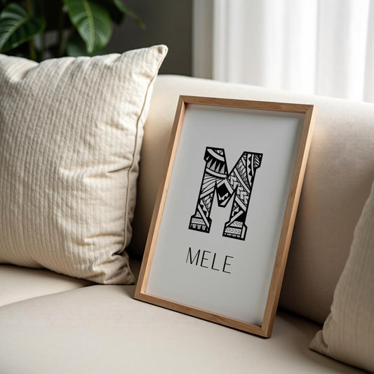 MELE Name Wall Art - Polynesian
