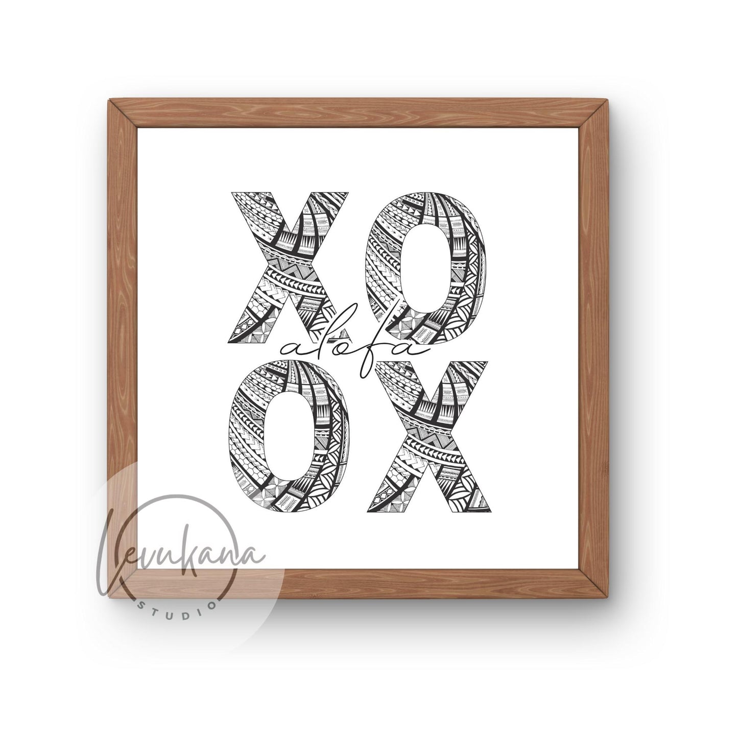 Samoa XOXO ALOFA (LOVE) Square Print