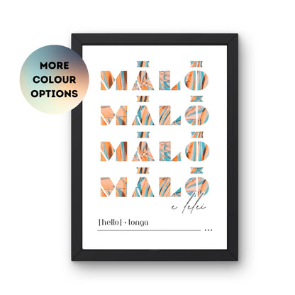 Tonga MALO E LELEI (Hello) Print