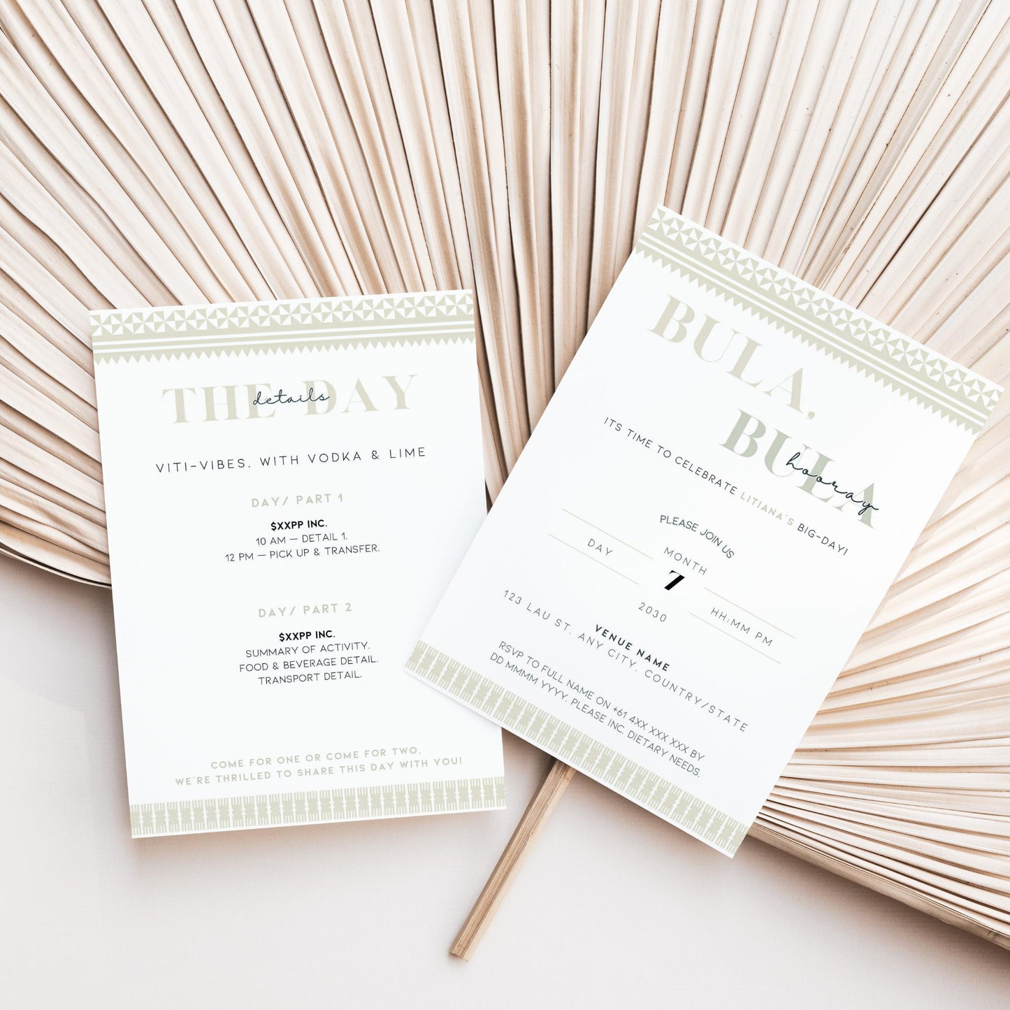 Bula, Bula Hooray Bridal Shower Editable Invitation | Canva Template