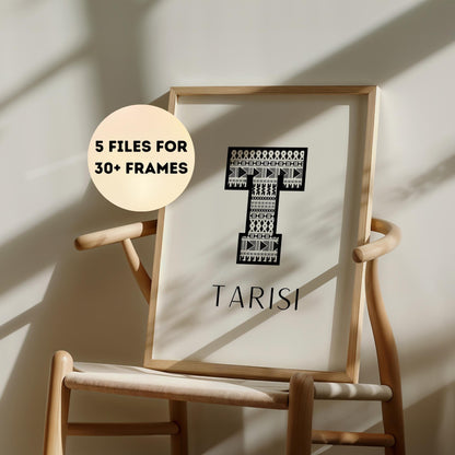 TARISI Fijian Printable Name Sign