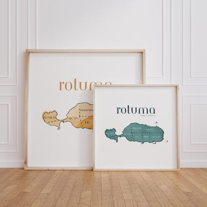 Rotuma Square Map Print