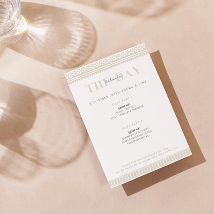 Bula, Bula Hooray Bridal Shower Editable Invitation | Canva Template