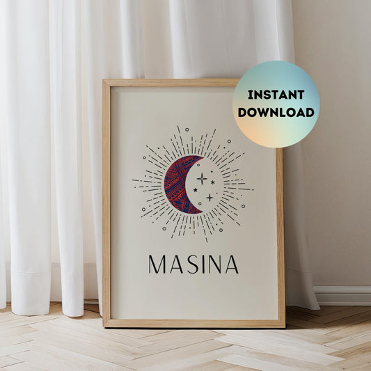 Samoa MASINA (Moon) Print