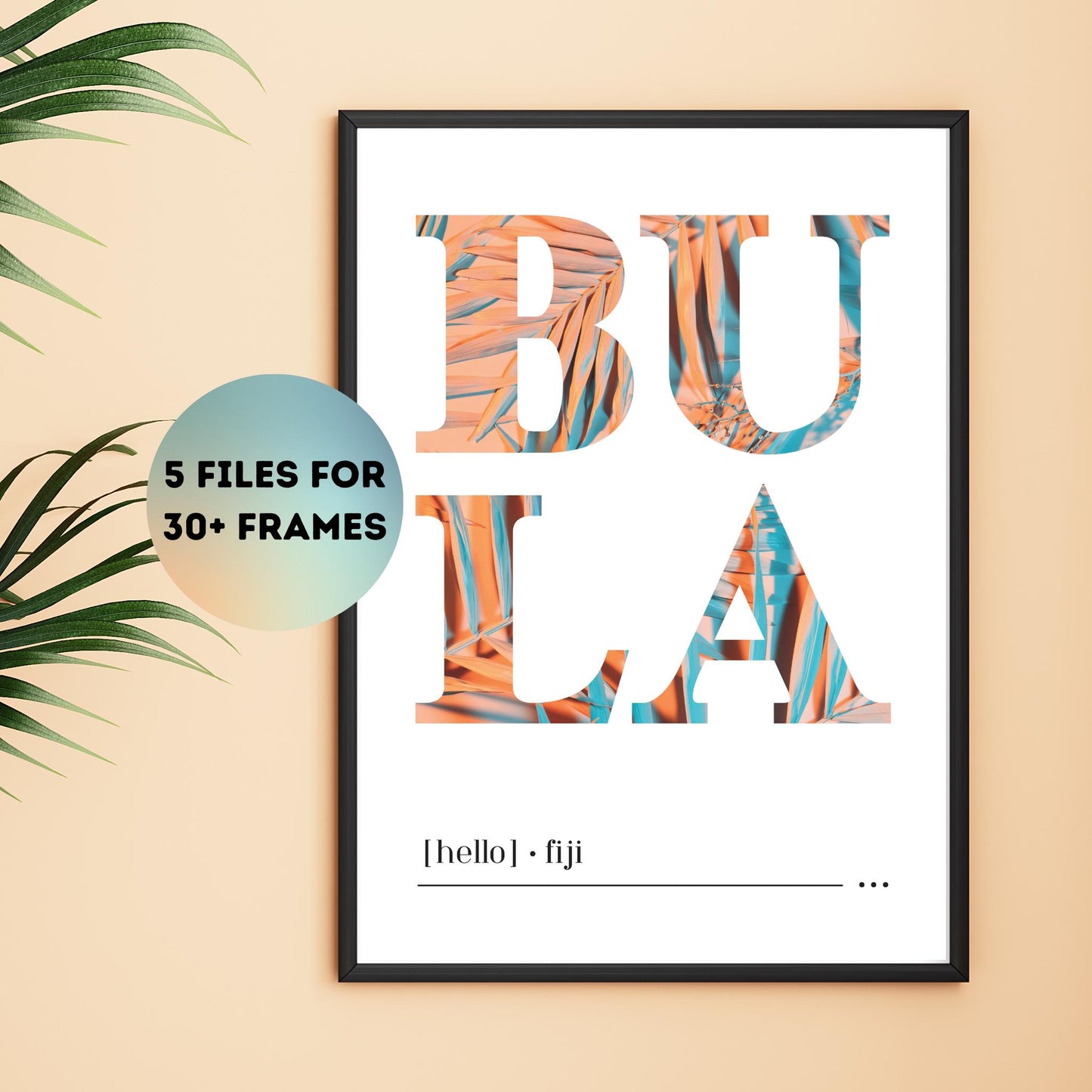 Bula (Hello) Fiji Printable