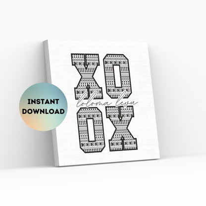 Fiji XOXO LOLOMA (LOVE) Square Print