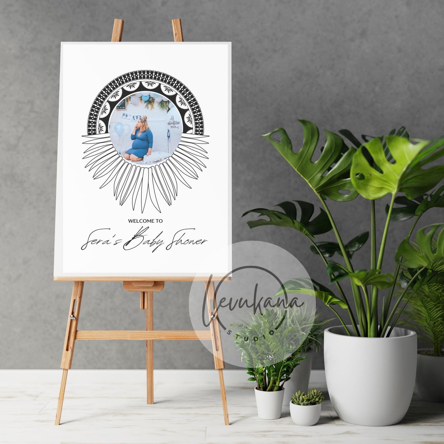 Personalised Fiji Whale Tooth Event Sign