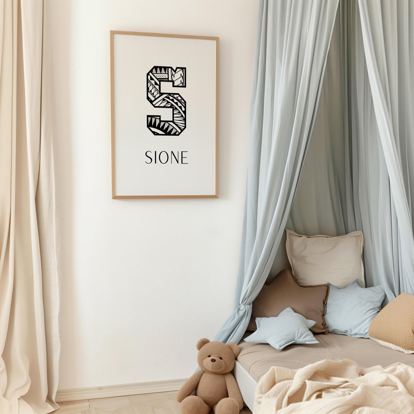 SIONE Polynesian Name Sign Print
