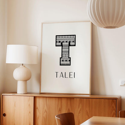TALEI Fijian Name Sign Print