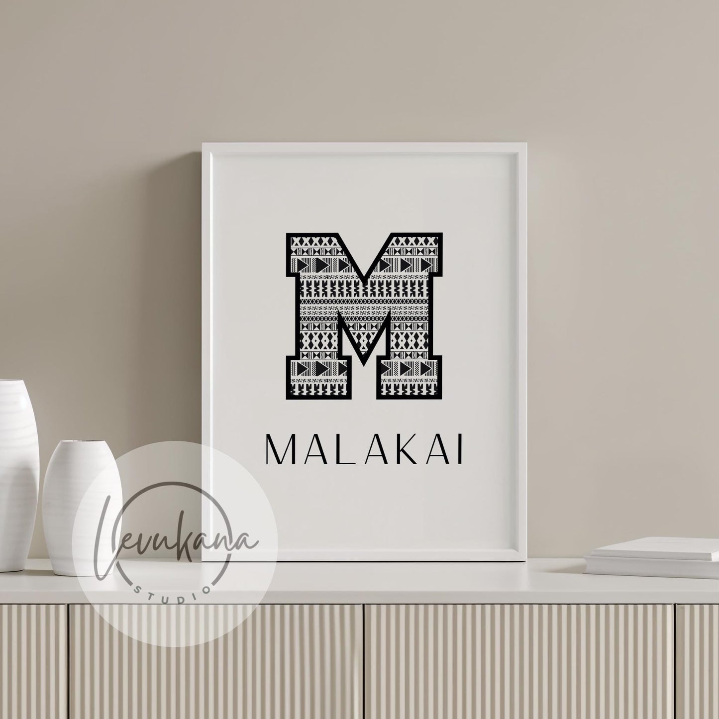 MALAKAI Fijian Printable Name Sign