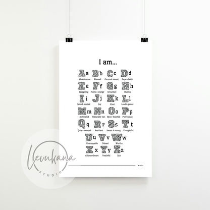 A1 I Am Polynesian Affirmations Print