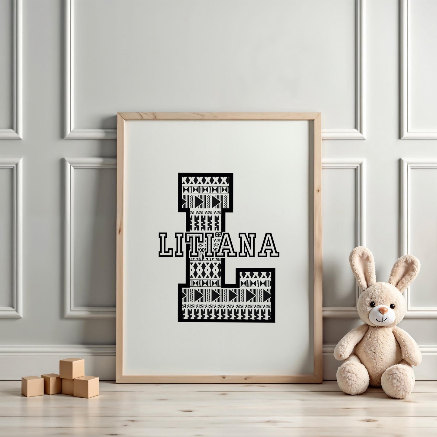 LITIANA Fijian Name Sign Print