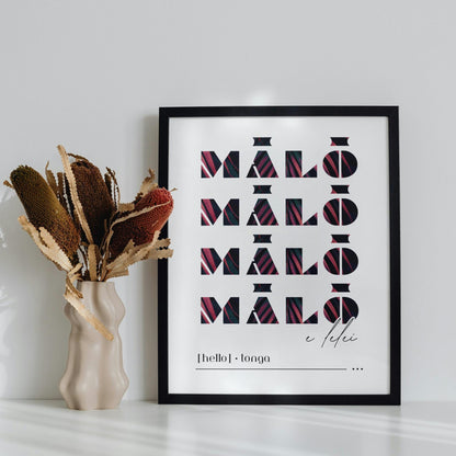 Tonga MALO E LELEI (Hello) Print